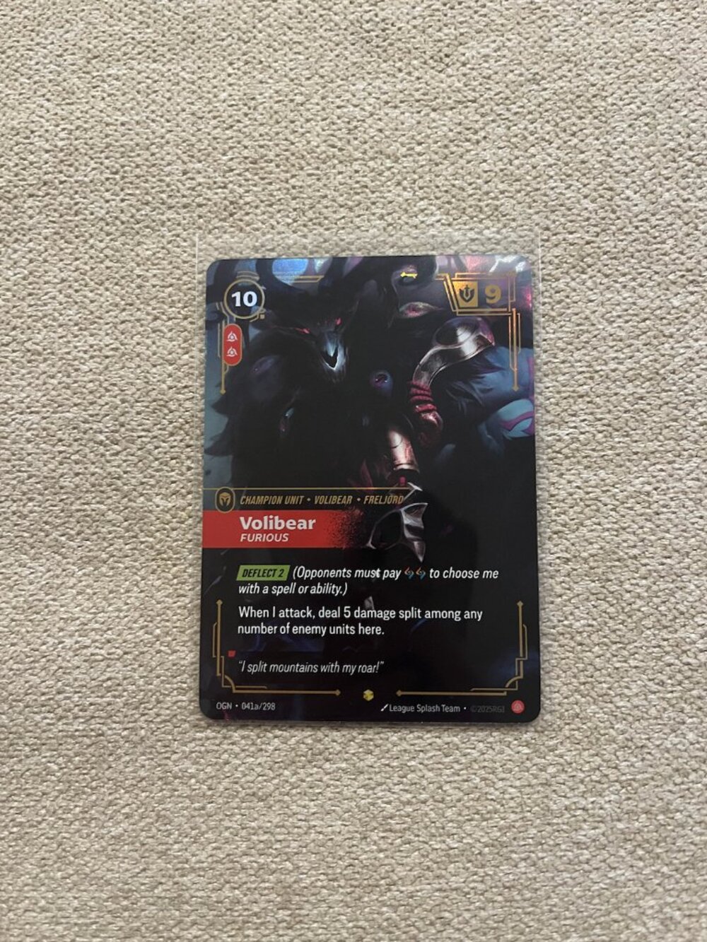 Volibear 041a/298, Furious (Alternate Art) - Origins (OGN) Riftbound Card
